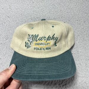 Vintage Murphy Chevrolet Hat Cap Strap Back One Size Mens Beige Nissun Cap 90s